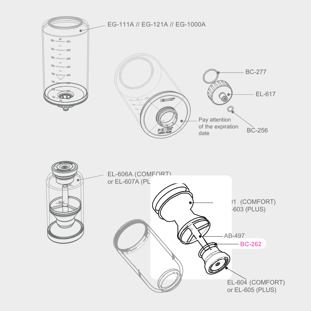 O'ring for powder chamber CLASSIC or PLUS